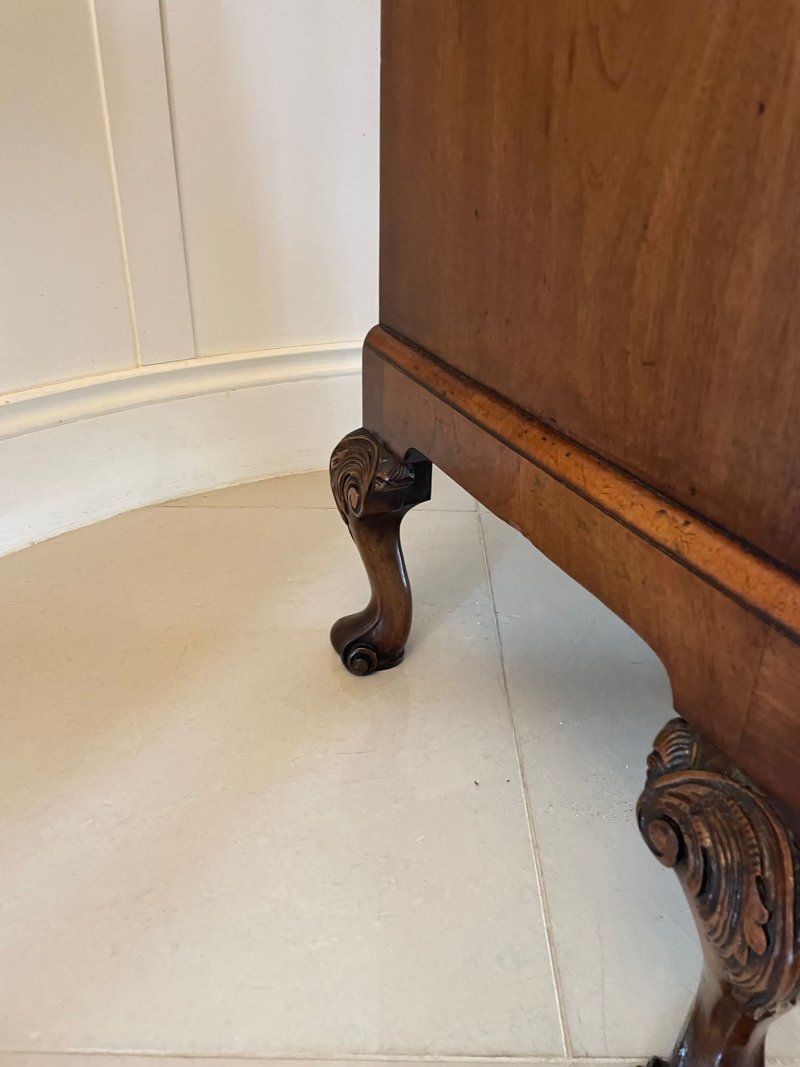 Antique Quality Burr Walnut Chest on Stand - Image 12